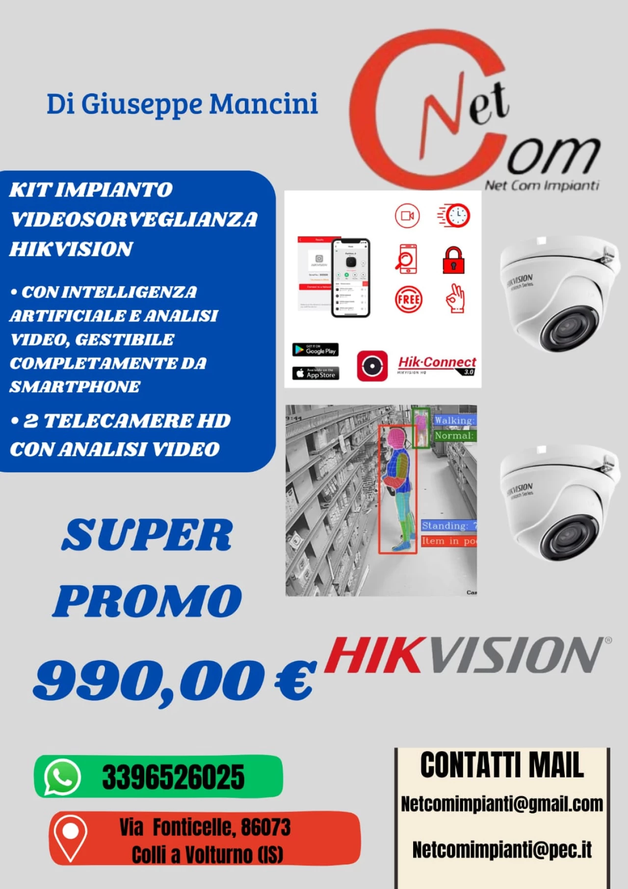 Banner Hikvision Netcom impianti